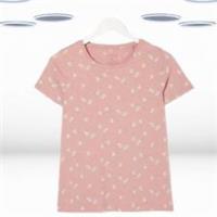 Ex Fat Face Womens T-Shirt Pink Short Sleeve Garden Bee Cotton - 10 Regular
