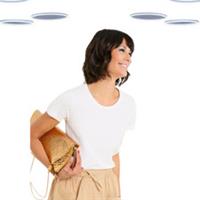 Ex Fat Face Women's T-shirt - Short Sleeve Jersey Solid Ivory (Defect) - 8 Regular