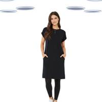 Ex Fat Face Women's Dress - Short Sleeve Jersey Black (Defect) - 12 Regular