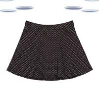 Ex Fat Face Women's Skirt - Margot Aline Short Diamond Printed Black Multi - 8 Regular
