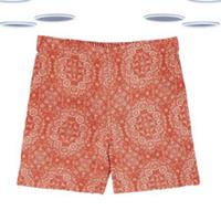 Ex Fat Face Women's Shorts - Mid Rise Linear Batik Printed Linen (Size 16) - 16 Regular