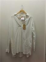 Woman's FAT FACE White Fashion Blouse Top UK Size 6 - CG R24