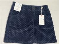 FatFace Moleskin Skirt Age 4-5 Years Navy Blue Lazer Spot Adjustable With Tags