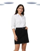Ex Fat Face Women's Mini Skirt - Cara Corduroy Black (Defect) (Size 6) - 6 Regular