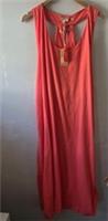 BNWT Ladies FAT FACE orange 55% linen 45% viscos dress UK 24 CG W72