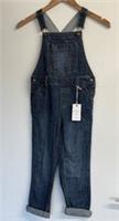 BNWT Unisex Kids FAT FACE Blue Denim Dungarees Age 7 - CG N42