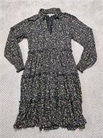 Fat Face Ivana Black Ditsy Marks Dress Size 8 Regular - 8 Regular