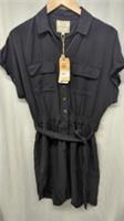 BNWT FAT FACE UTILITY PLAYSUIT shorts BLACK size 12 elasticated waist- CG S31