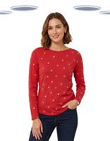 Ex Fat Face Women's Metallic Spot T-Shirt - Jersey Red (Defect) Size 12 - 12 Regular