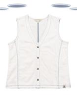 Ex Women's Jersey Waistcoat - Fat Face Button V Neck Casual Soft Vest (Defect) - 8 Regular