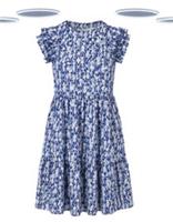 Ex Fat Face Womens Blue Geo Jersey Casual Cotton Blend Dress (Slight Defect) - 14 Regular
