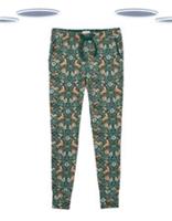 Ex Fat Face Women's Lounge Leggings - Jersey Pajama Green Woods (Slight Defect) - 16 Regular