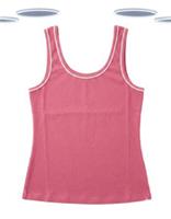 Ex Fat Face Womens Rib Pyjama Vest Top- Stretch Lounge Pink (Slight Defect) - 10 Regular