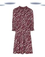 Ex Fat Face Womens Wild Terrain Jersey Dress Red V Neck (Slight Defect) - 10 Regular