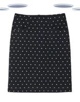 Ex Fat Face Womens Jannie Black Metallic Spot Skirt Sparkle (Slight Defect) - 12 Regular