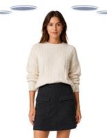 Ex Fat Face Women's Textured Utility Pocket A-line Mini Skirt (Slight Defect) - 14 Regular