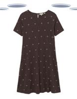 Ex Fat Face Womens Simone Dress - Embroidered Tulip Jersey Black (Slight Defect) - 14 Regular