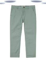 Ex Fat Face Womens Trousers Green Tea Lulworth Chino Cropped Cotton - 10 Regular