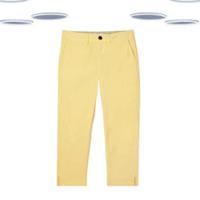 Ex Fat Face Womens Tall Farnham Cropped Chinos Trouser Yellow (Slight Defect) - 12 Tall