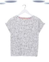 Ex Fat Face Grey Rabbit Print Pyjama Top Cotton Modal Womens (Slight Defect) - 12 Regular