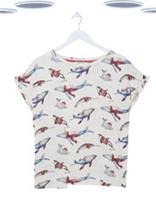 Ex Fat Face White Whale Print Pyjama Top Cotton Modal Womens (Slight Defect) - 12 Regular
