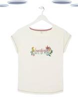 Ex Fat Face White Graphic Print Pyjama Top Cotton Modal Womens (Slight Defect) - 12 Regular