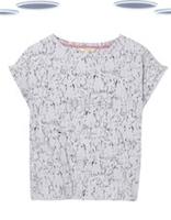 Ex Fat Face Womens Grey Rabbit Print Pyjama Top Cotton Grey (Slight Defect) - XL Regular