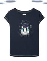 Ex Fat Face Women's Snow Globe Graphic Pajama T-Shirt in Navy (Slight Defect) - 10 Regular