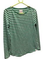 Fat Face Classic Breton Stripe Long Sleeve Top Green Cotton - Size 8 - 8 Regular