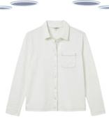 Ex Fat Face Womens Cotton Jersey Shirt Long Sleeve Button Up (Slight Defect) - 12 Regular