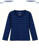 Ex Fat Face Womens Cora Navy Multi Sparkle Stripe Top Organic Cotton Long Sleeve - 10 Regular