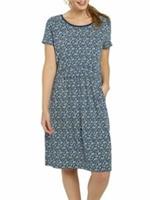 Fat Face Corinne Jaquard Blue Indigo Floral Dress Size 14 New with Tags - 14 Regular