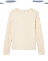 Ex Womens Fat Face Ivory Broderie Sweatshirt 100% Cotton (Slight Defect) &pound;45 - 14 Regular