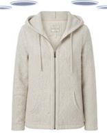 Ex Fat Face Womens Texture Zip Through Hoodie Natural Ivory (Slight Defect) - 14 Regular