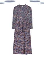 Ex Fat Face Womens Fia Navy Batik Butterfly Print Midi Dress (Slight Defect) &pound;52 - 10 Regular