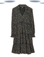 Ex Fat Face Womens Ivena Black Spotted Print Tiered Dress (Slight Defect) &pound;52 - 8 Regular