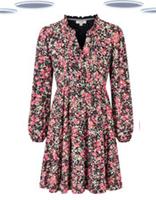 Ex Fat Face Women's Long Sleeve Floral Jersey Dress Bloom Multi (Slight Defect) - 14 Regular