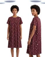 Ex Fat Face Womens Short Sleeve Metalic Spot Jersey Dress Purple (Slight Defect) - 18 Regular