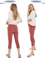 Ex Fat Face Womens Farnham Cropped Chinos Trouser in Dusty Rose (Slight Defect) - 12 Regular