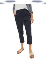 Ex Fat Face Womens Farnham Capri Chinos Trouser In Navy - 8 Regular