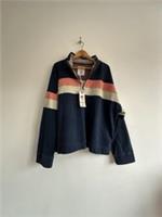 Fat Face The Airlie Top Size 20 Womens Relaxed Colour Block Navy Cream Coral