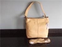 Fat Face 'The Valletta' lemon yellow soft leather shoulder hand bag 2 straps