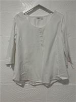 Ladies BNWOT FATFACE Cotton Top White Size UK/16 CG B18