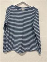 Ladies BNWOT FAT FACE T Shirt Blue And White Size UK/16 CG B18