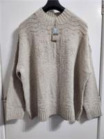 Ladies Fatface Beige Jumper Size 24 Wool Blend Pit To Pit 30" BNWT RRP £56 - 24 Regular
