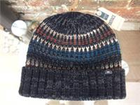 Fat Face 'Connor Stitch Beanie' grey/blue hat soft acrylic/polyester mix NEW