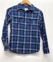 Kids FAT FACE BLUE CHECK 100% COTTON BUTTON UP SHIRT BNWT UK 10-11- CG W61