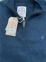 FAT FACE MENS BRAUNTON HALF NECK TEAL GREEN JUMPER SIZE:XL NEW XMAS GIFT - XL Regular