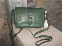 Fat Face 'Mabel' dark bottle green leather cross body shoulder bag BNWT