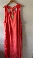 BNWT Ladies FAT FACE Orange Linen Sundress Dress UK 24 - CG W72